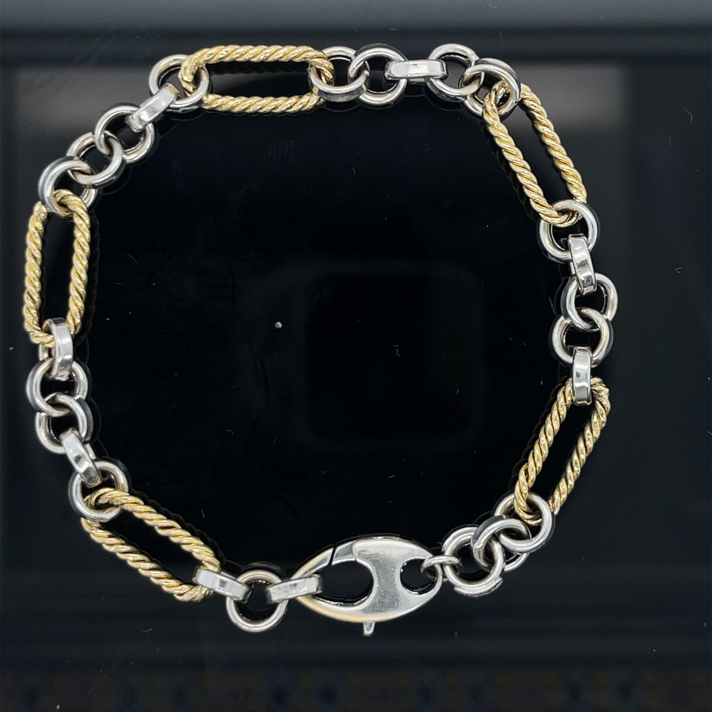Two Tone Rope Link Bracelet