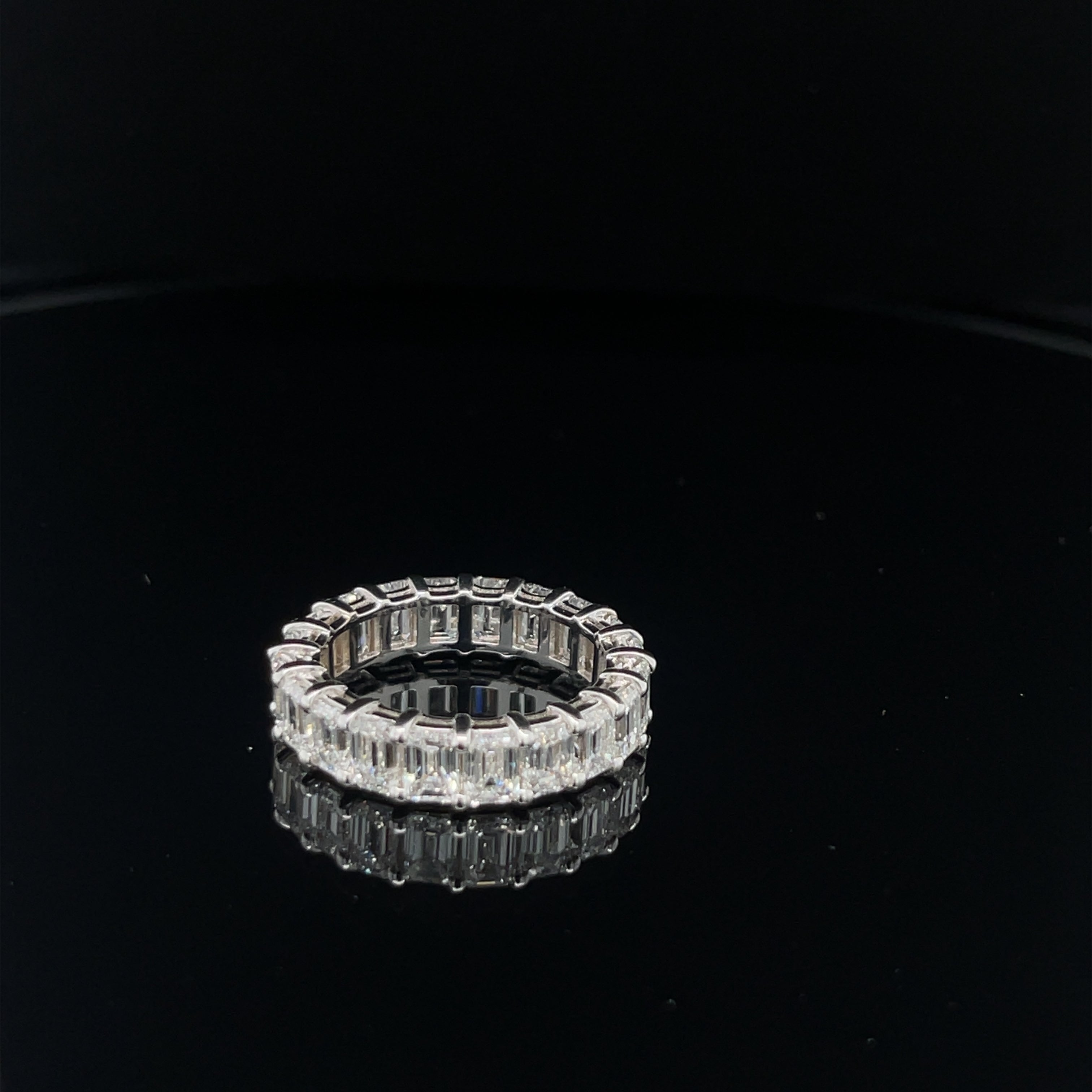 Lab Grown Emerald Diamond Eternity Ring