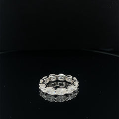 Lab Grown Oval Eternity Band. Vertical Setting