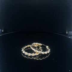 Twisted Gold Hoops