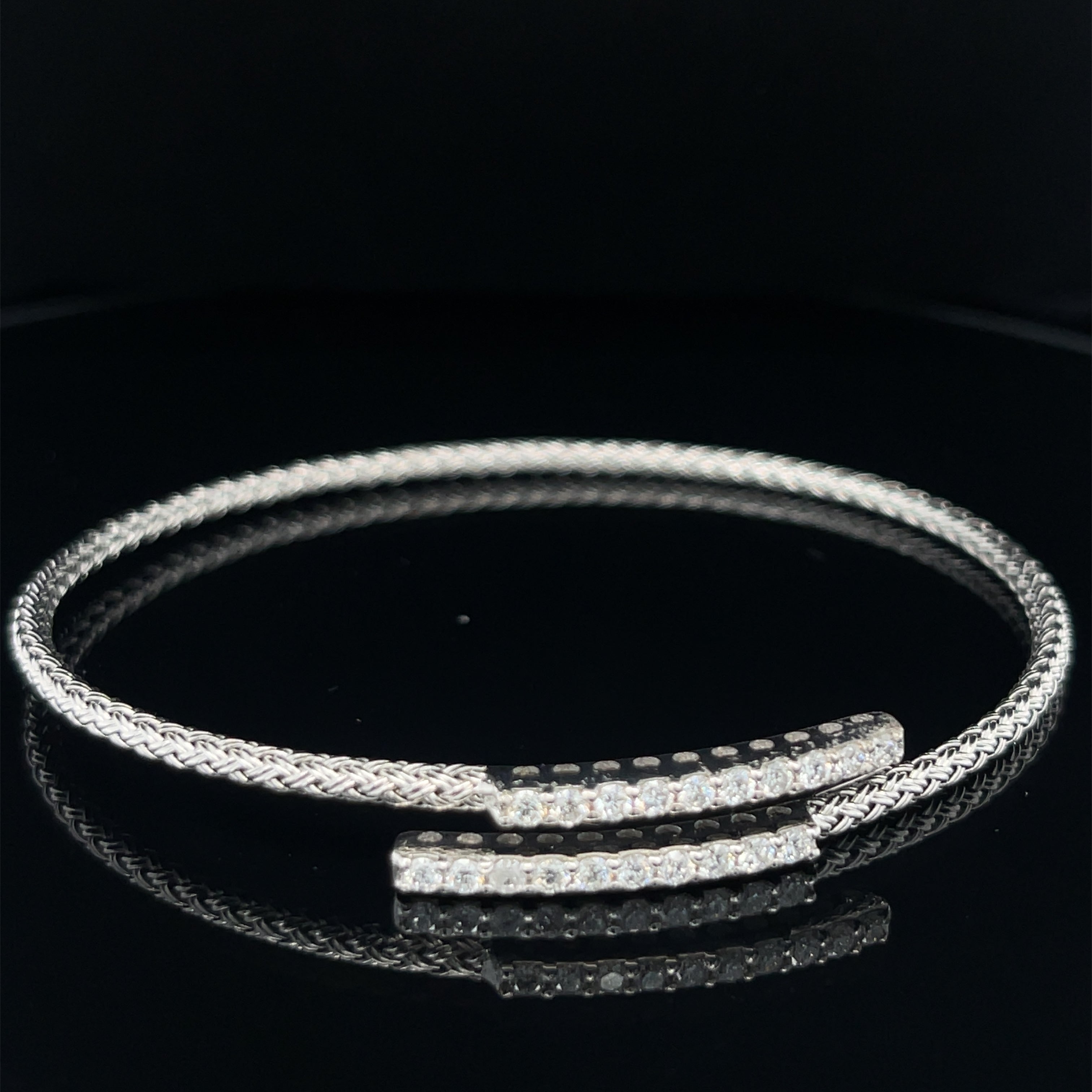 Crossover Diamond  Braided Rope Bracelet