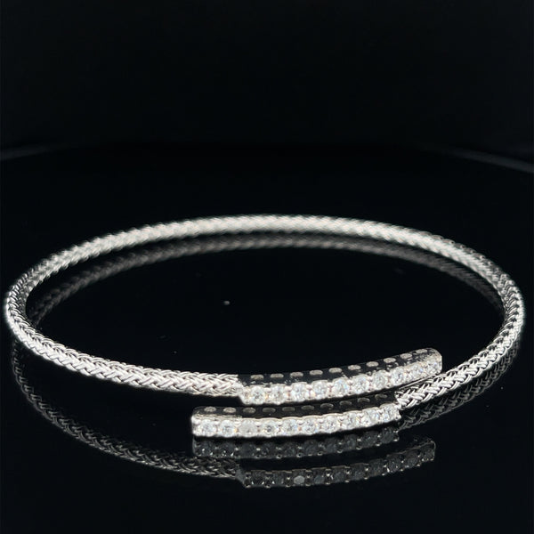 Crossover Diamond  Braided Rope Bracelet
