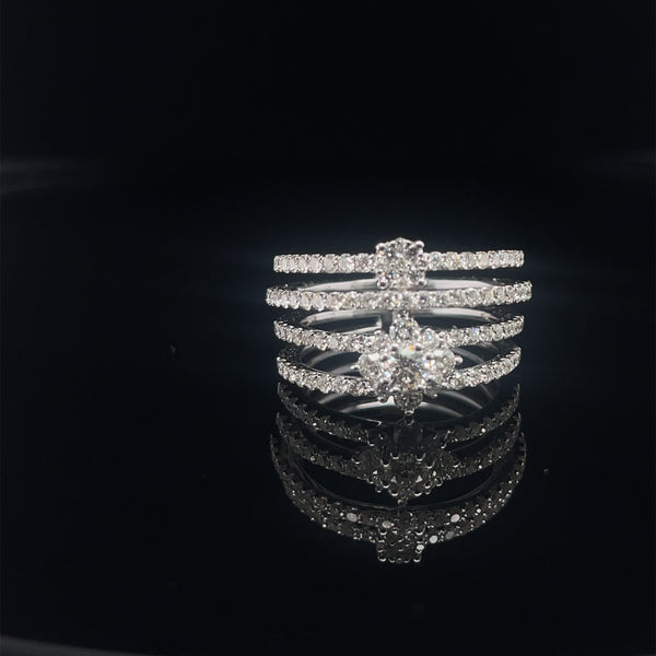 Four Tiered Solitaire Ring