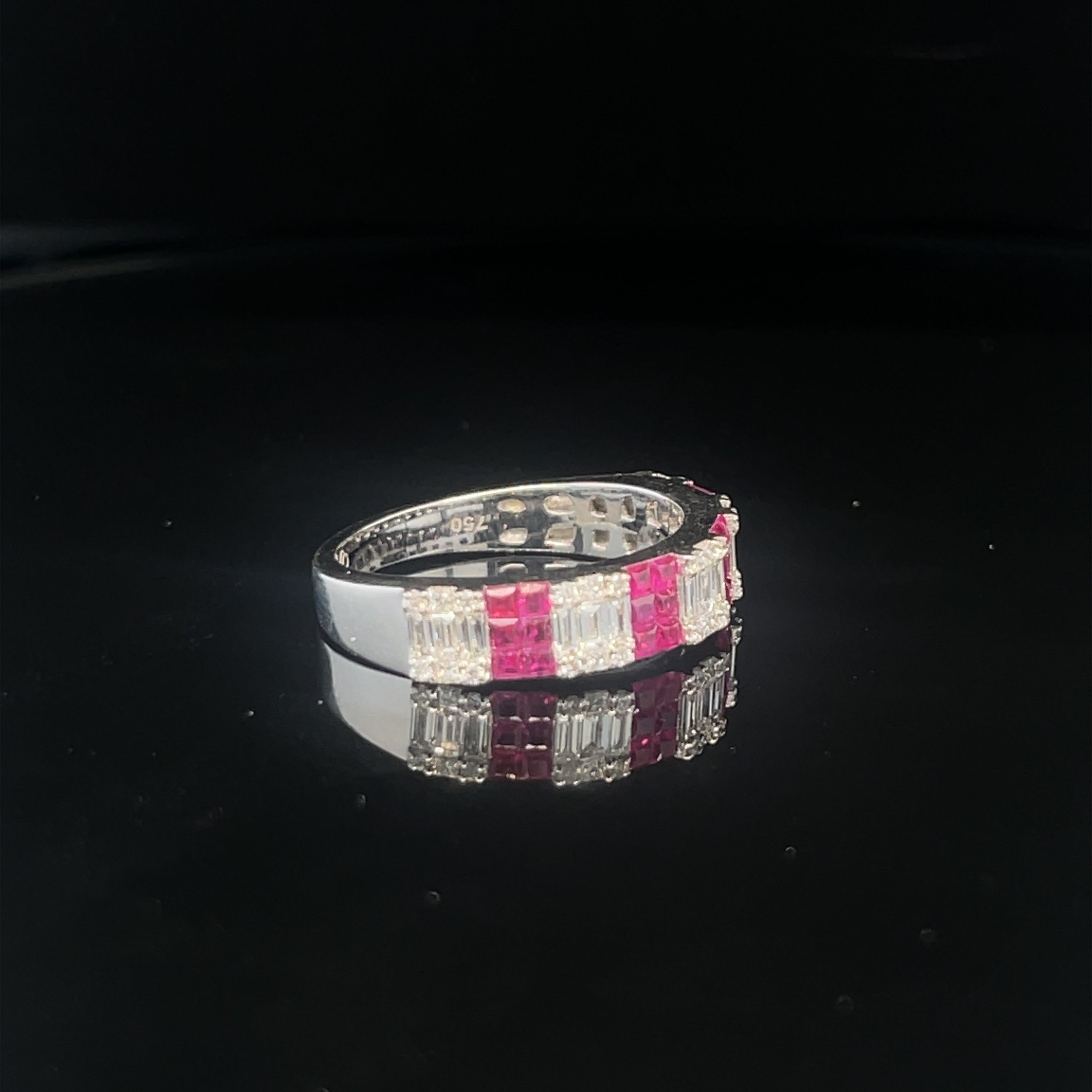 Emerald Cut Ruby Eternity Band – Diamonds By David Mugrabi