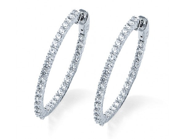 2CT Diamond Hoop Earrings