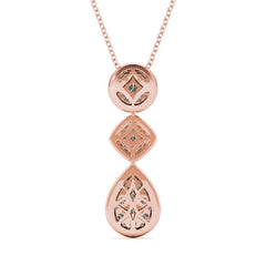 White Gold Round Cut Diamond Pendant