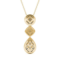 White Gold Round Cut Diamond Pendant